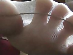 Brunette Femdom Foot Fetish POV 